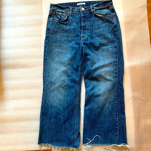 GRLFRND Carla wide leg cropped jeans size 30 - Picture 2 of 16